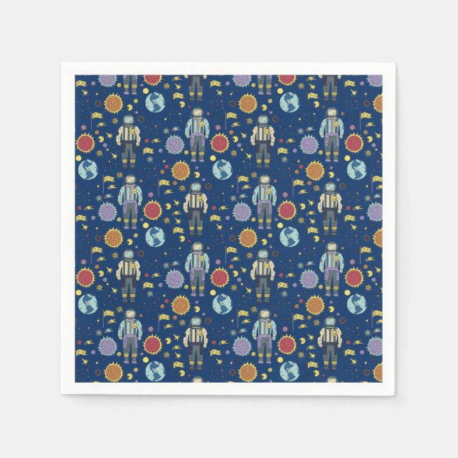 Astrounaut Space Man Colorful Pappersservett (Framsidan)