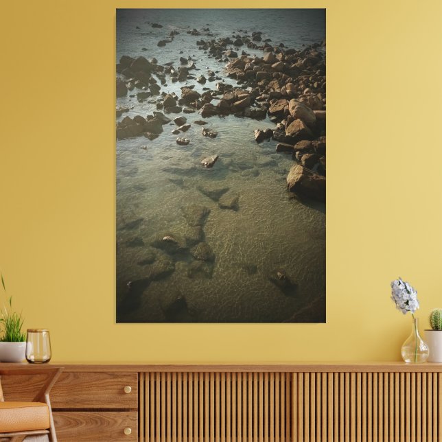 Astúrias Beach Guarujá Brasilien Canvastryck (Insitu (Vardagsrum))