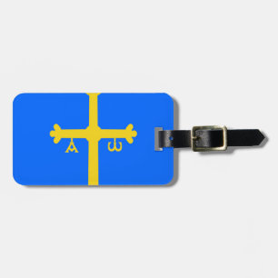 Asturias flagga (Spanien) Bagagebricka