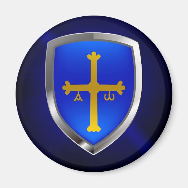 Asturias Metallic Emblem Magnet (Framsidan)