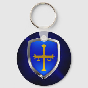 Asturias metallisk Emblem Nyckelring
