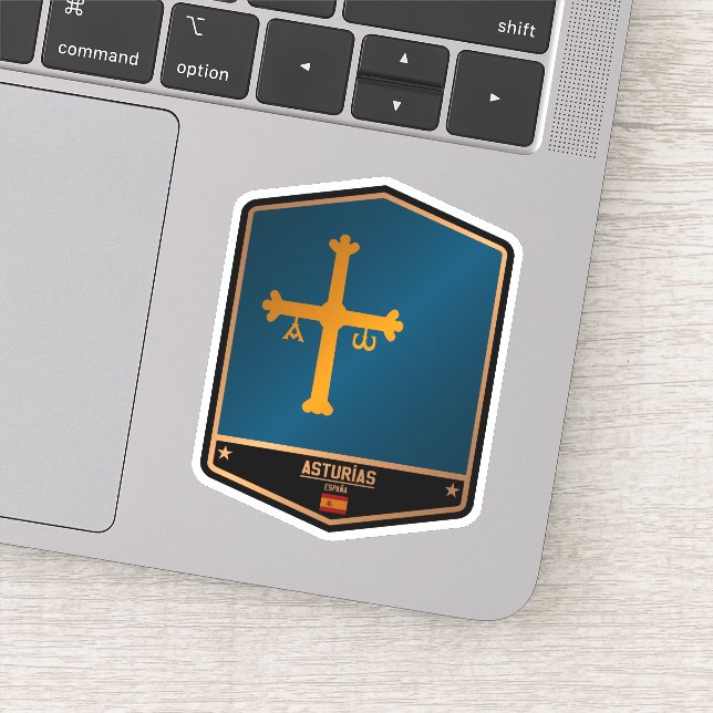 Asturien Klistermärken (Detalj)