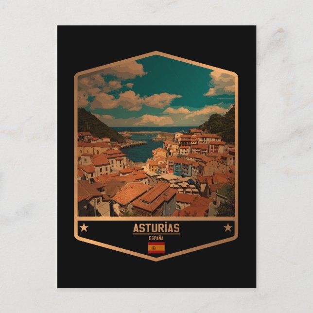 Asturien Vykort (Framsida)