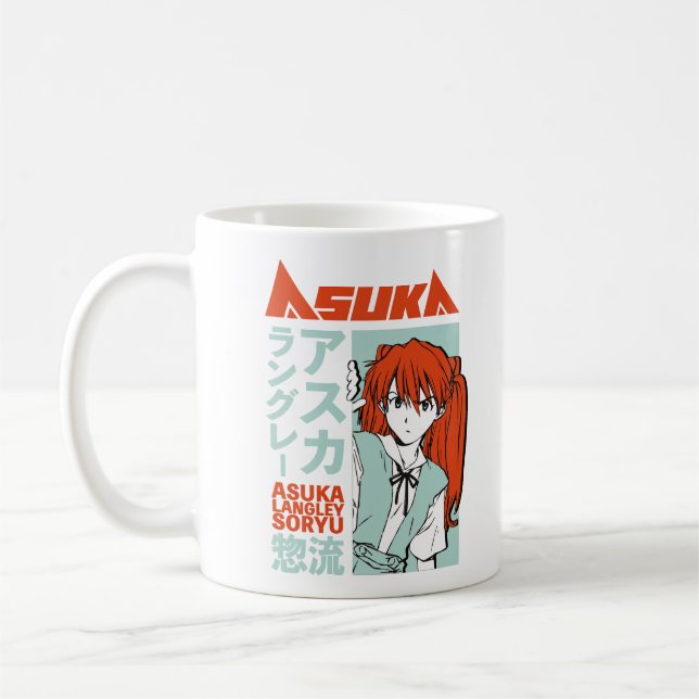 Asuka Langley Nge T - Shirt Kaffemugg (Vänster)