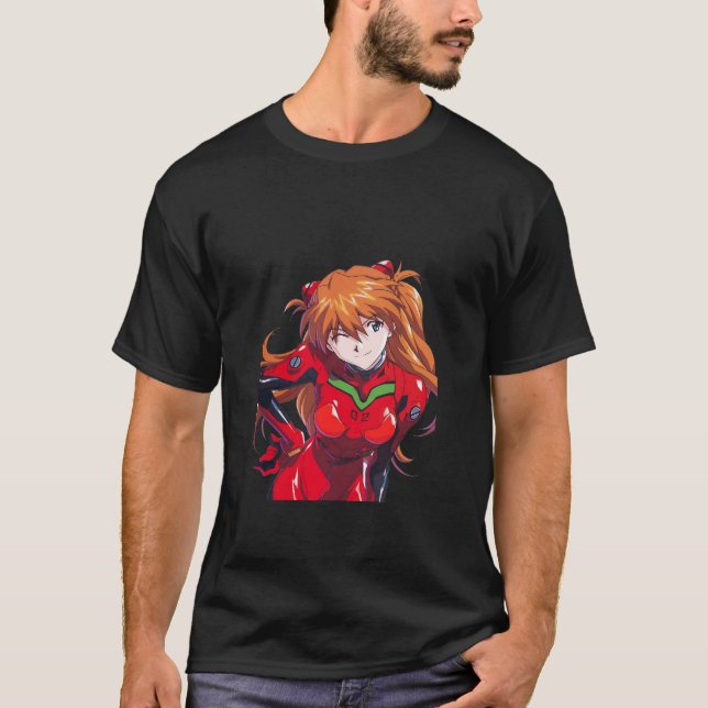 Asuka - Neon Genesis Evangelion ANIME MANGA CARTON T Shirt (Framsida)