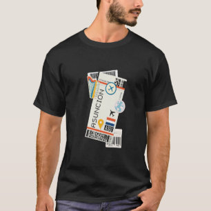 Asunción Paraguay City Skyline Silhouette Outline T Shirt
