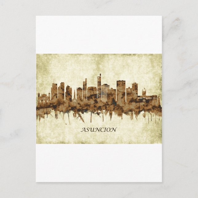 Asuncion Paraguay Cityscape Helg Vykort (Framsida)