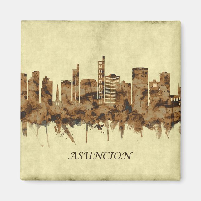 Asuncion Paraguay Cityscape Magnet (Framsidan)