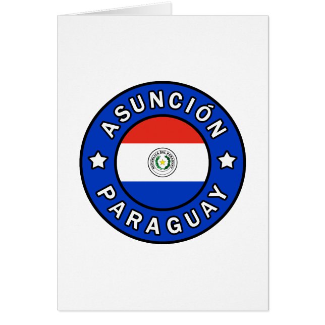 Asunción Paraguay Hälsningskort (Framsidan)