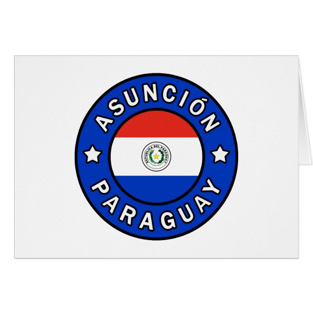 Asunción Paraguay Hälsningskort (Framsidan Horizontal)