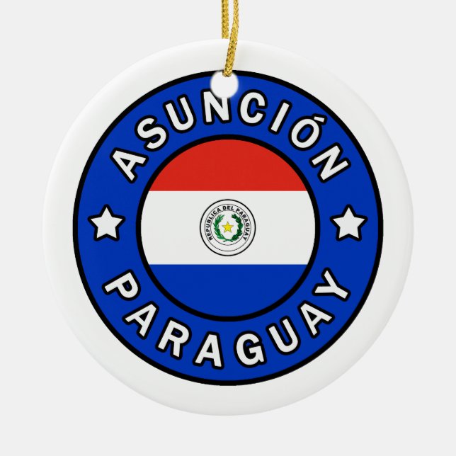 Asunción Paraguay Julgransprydnad Keramik (Framsidan)