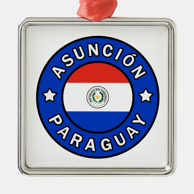 Asunción Paraguay Julgransprydnad Metall (Framsidan)