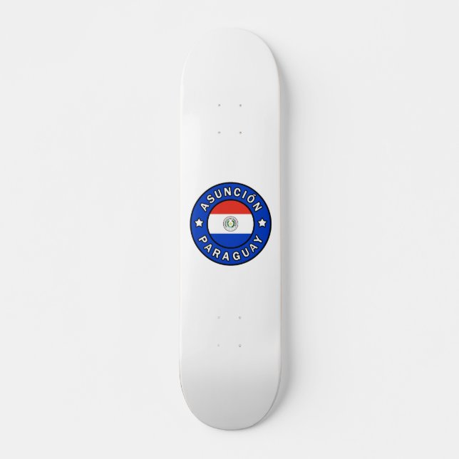 Asunción Paraguay Mini Skateboard Bräda 18,5 Cm (Framsida)