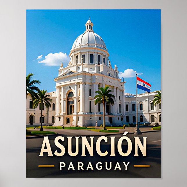 Asuncións flodpromenad charm och Paraguays arv Poster (Framsidan)