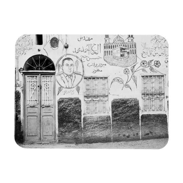 Aswan Egypten, Dekorerat hus Magnet (Horisontell)