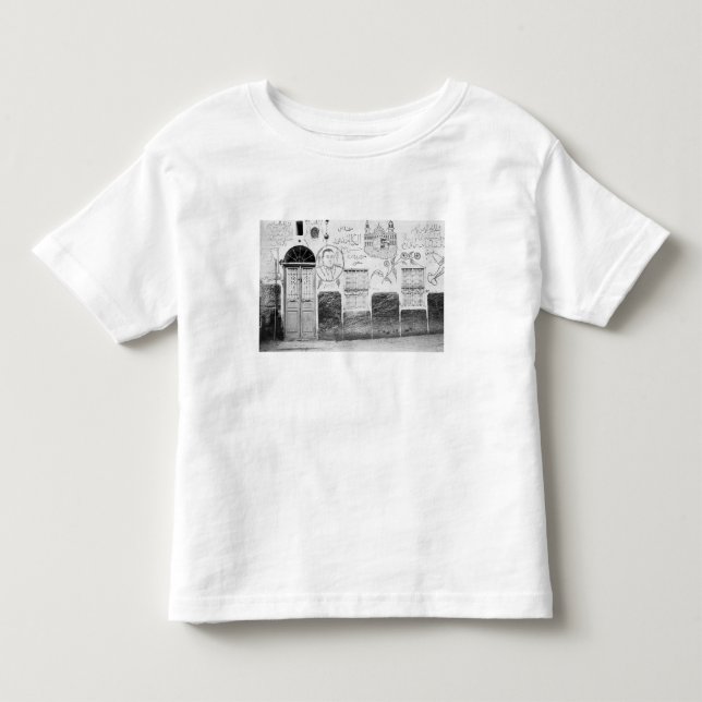 Aswan Egypten, Dekorerat hus T-shirt (Framsida)