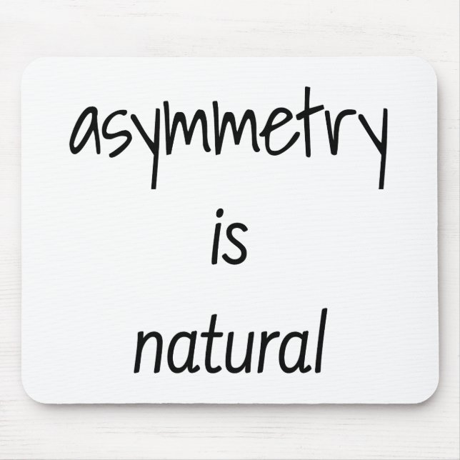 Asymmetri är naturlig musknapp musmatta (Framsidan)