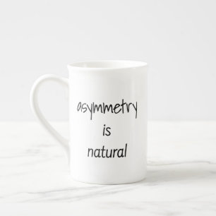 Asymmetri är naturlig specialmugg benporslin mugg