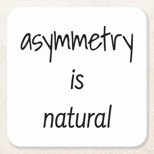Asymmetri är naturligt Papper Underlägg (Framsidan)