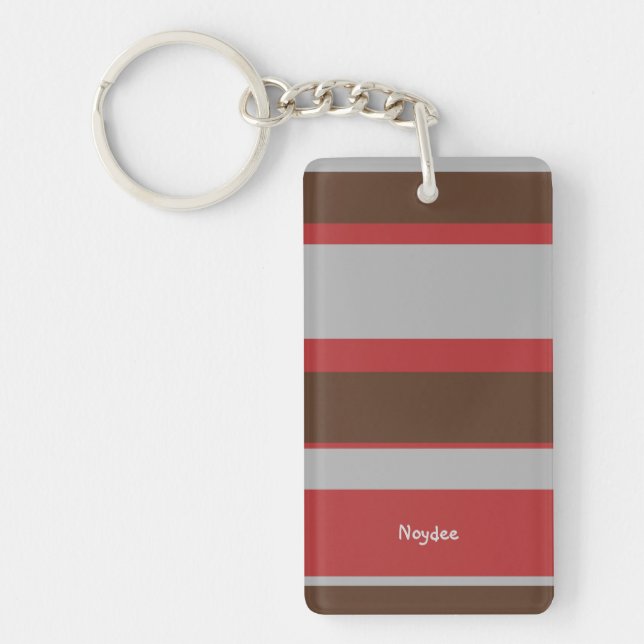 Asymmetric Stripes Horizontal Lines Gray Red Brown (Framsidan)