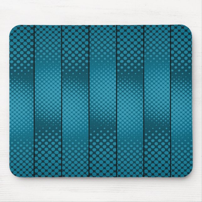 Asymmetrisk ljusblå Polka dots Musmatta (Framsidan)