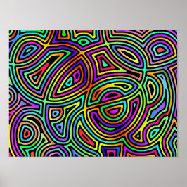 Asymmetriska abstrakter för regnbåge poster