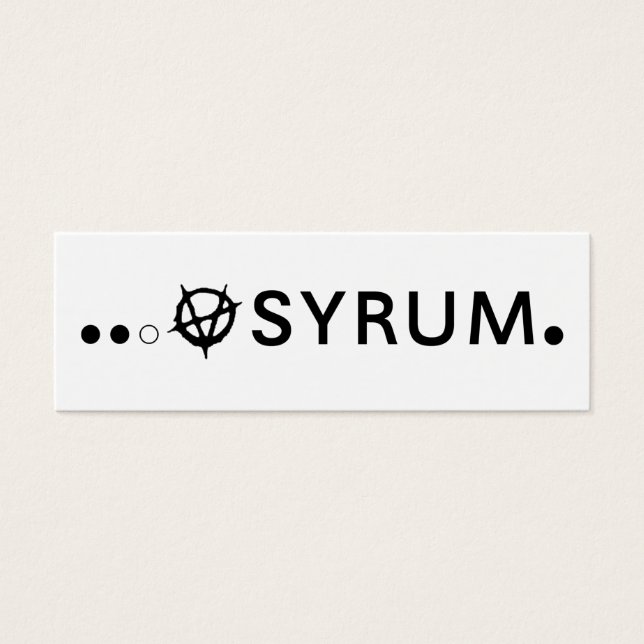 asyrum litet visitkort (Framsidan)