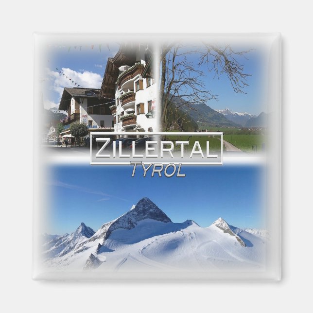AT0019 Europa, Österrike, Tyrolen, Zillertal, Frid Magnet (Framsidan)