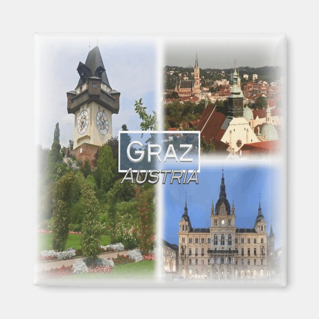 AT0022 Europe, Österrike, Graz, Fridge Magnet (Framsidan)
