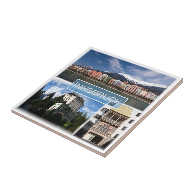 AT004 INNSBRUCK Austria, Mosaic Kakelplatta (Sidan)