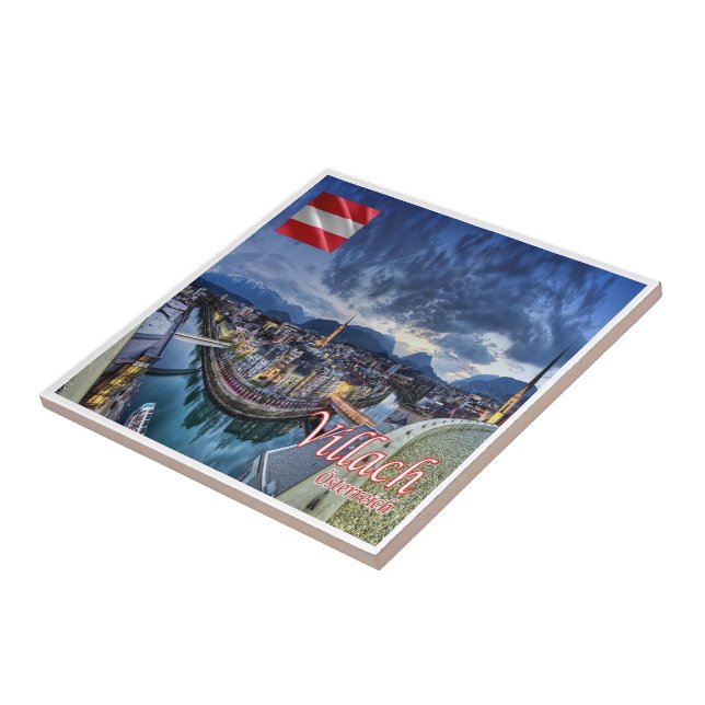 AT010 VILLACH Österrike Kakelplatta (Sidan)