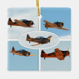 AT-6 Texan WWII krigsplan Julgransprydnad Keramik