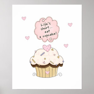 Ät A Cupkaka Poster