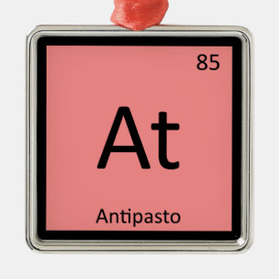 At - Antipasto Förrätt Kemi Periodiska Systemet Julgransprydnad Metall
