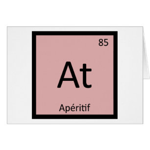 At - Aperitif Kemi Periodiska Systemet Symbol Hälsningskort