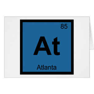 At - Atlanta Georgia Stad Kemisk Periodiska System Hälsningskort