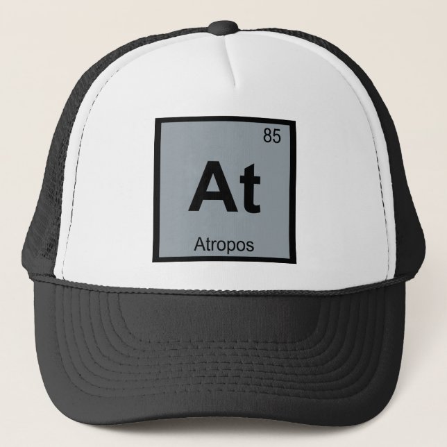 At - Atropos Ödets Kemiska Periodiska Systemets Sy Truckerkeps (Framsida)