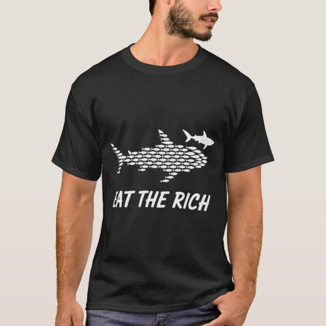 Ät de rika - Roligt socialism T Shirt (Framsida)