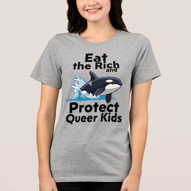 Ät de rika - Skydda HBTQ-barn T Shirt (Framsida)