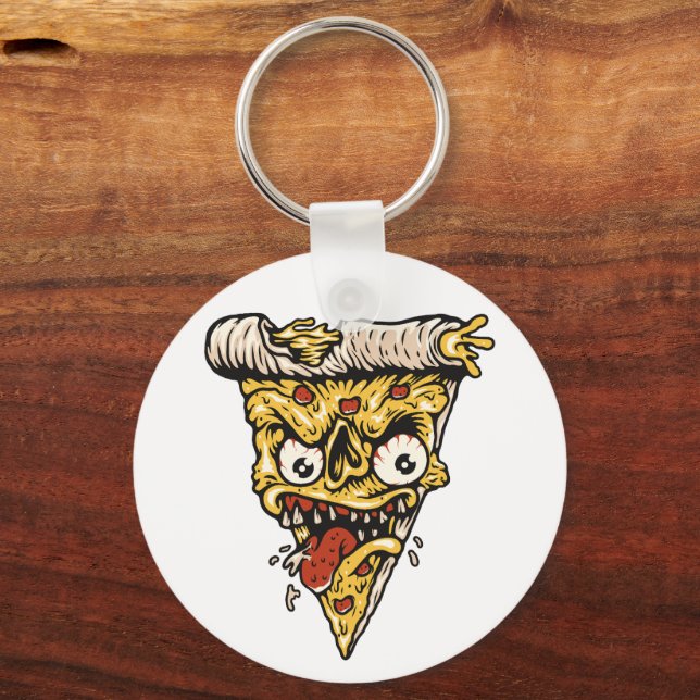 Ät den där Pizza Keychain - Ost Roligt på gång! Nyckelring (Baksida)