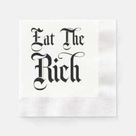 Ät den Rik som är myntad cocktail Napkin Pappersservett