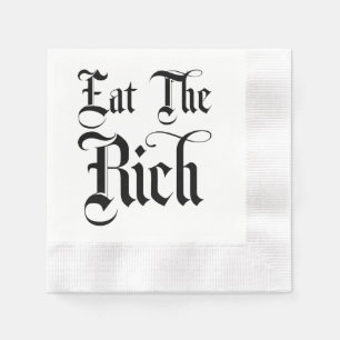 Ät den Rik som är myntad cocktail Napkin Pappersservett