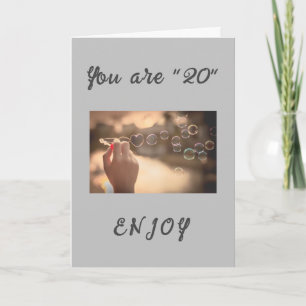 **ÅT DIN **20th** BIRTHDAY!!!!!** BIRTHDAY Card Kort