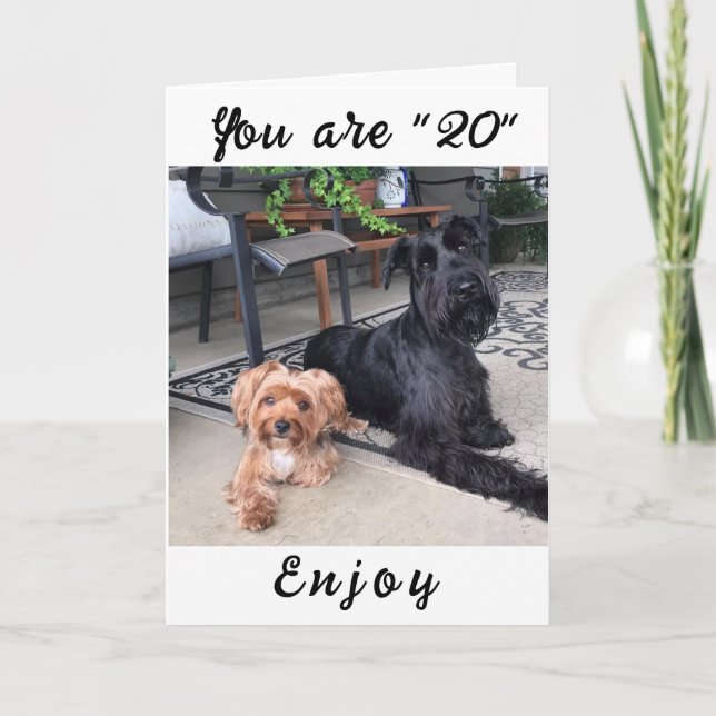 **ÅT DIN **20th** BIRTHDAY!!!!!** BIRTHDAY Card Kort (Framsida)