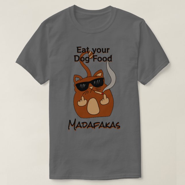 Ät din hund Madaf4kas Catsondrugscom cat lov T Shirt (Design framsida)
