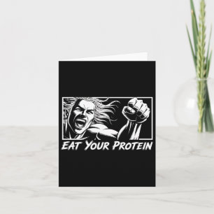 Ät din protein Anime Gym Manga Bodybuilding Fitn Kort