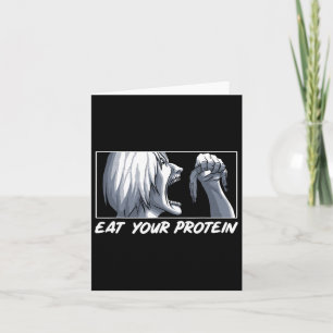 Ät din protein Anime Gym Manga Bodybuilding Fitn Kort