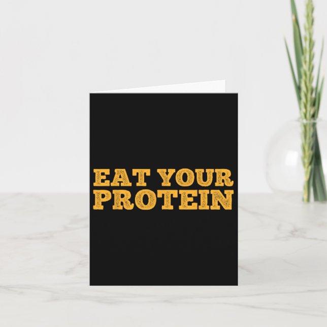 Ät din proteinproteinproteinmuskeln Byggande Fitne Kort (Framsida)