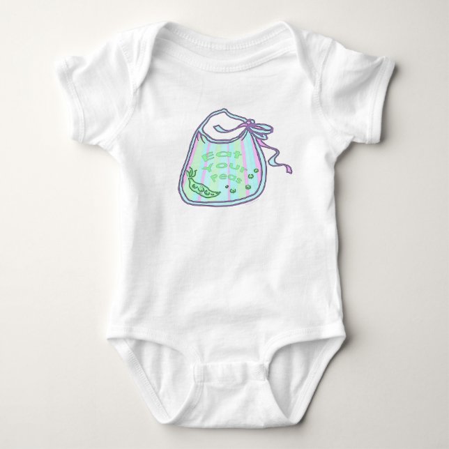 Ät dina ärter baby romper t shirt (Framsida)