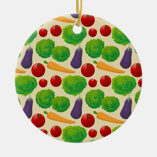 Ät dina grönsaker julgransprydnad keramik (Framsidan)